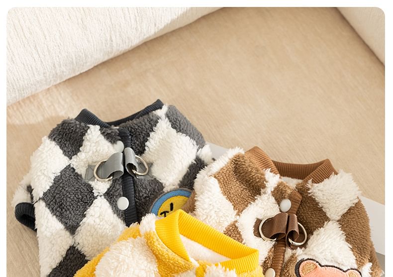Cissilli - Smiley Argyle Chenille Pet Top