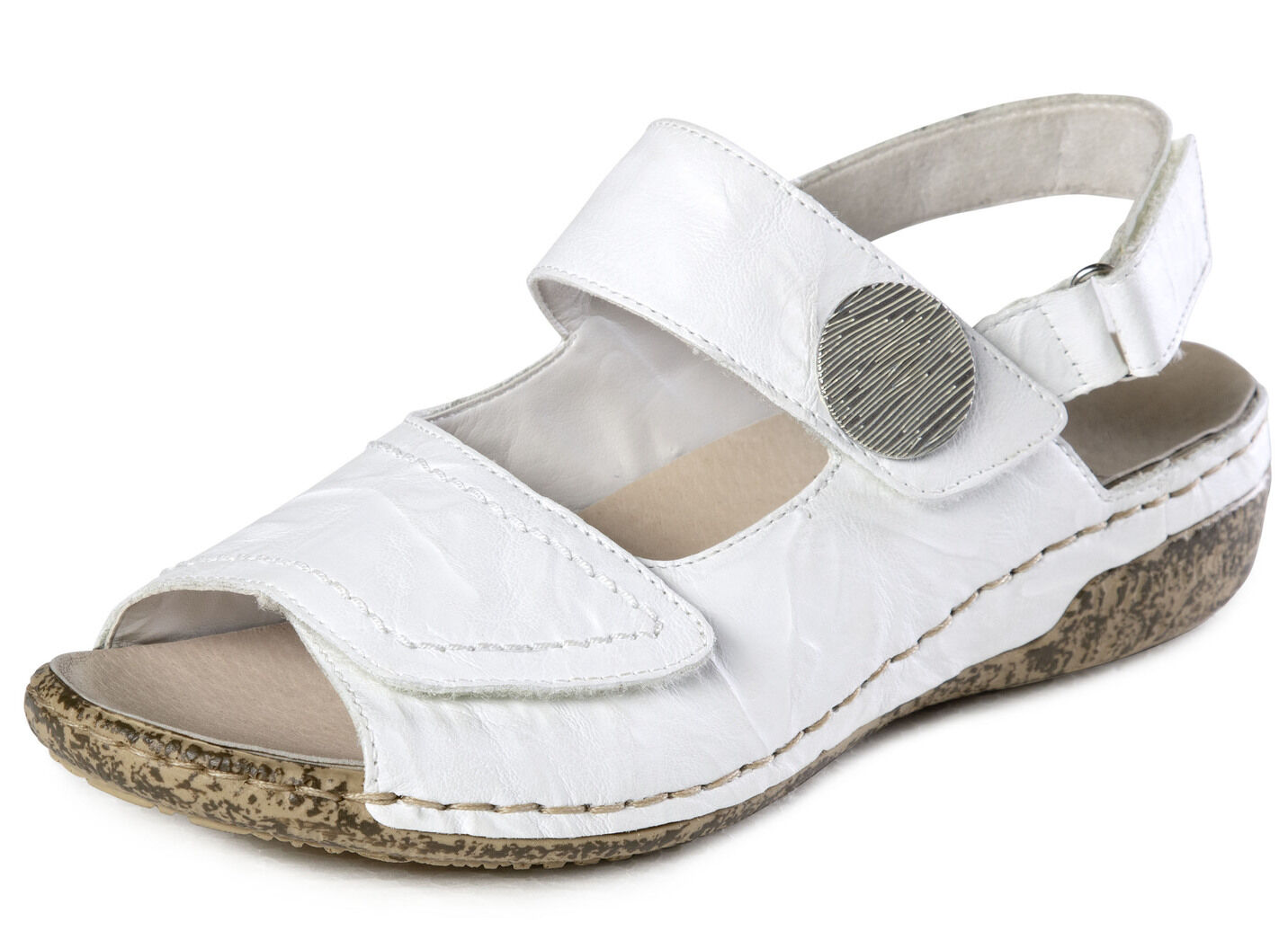 Rieker, bequeme Damen-Sandalen, Weite H, mit herausnehmbarem Fussbett