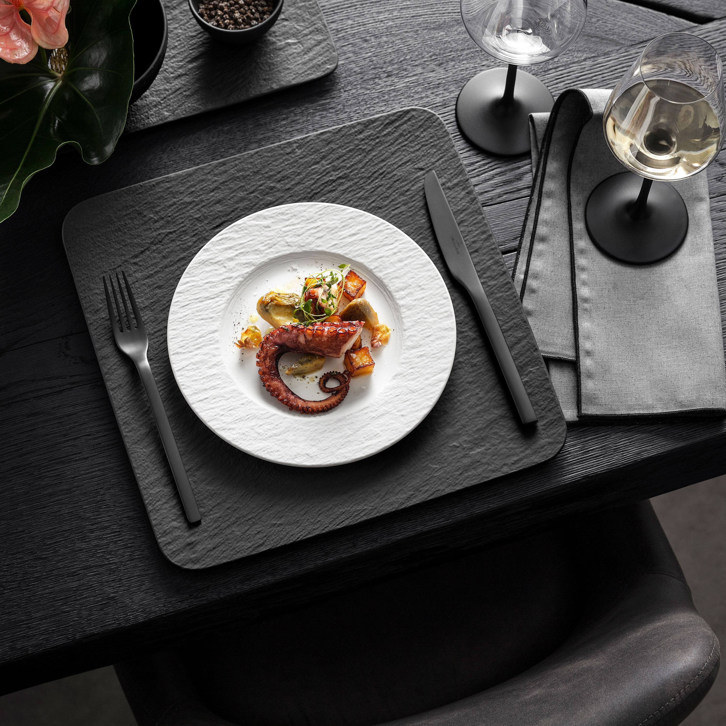 Manufacture Appetizer and dessert plate White, 8.6'', Premium Porcelain