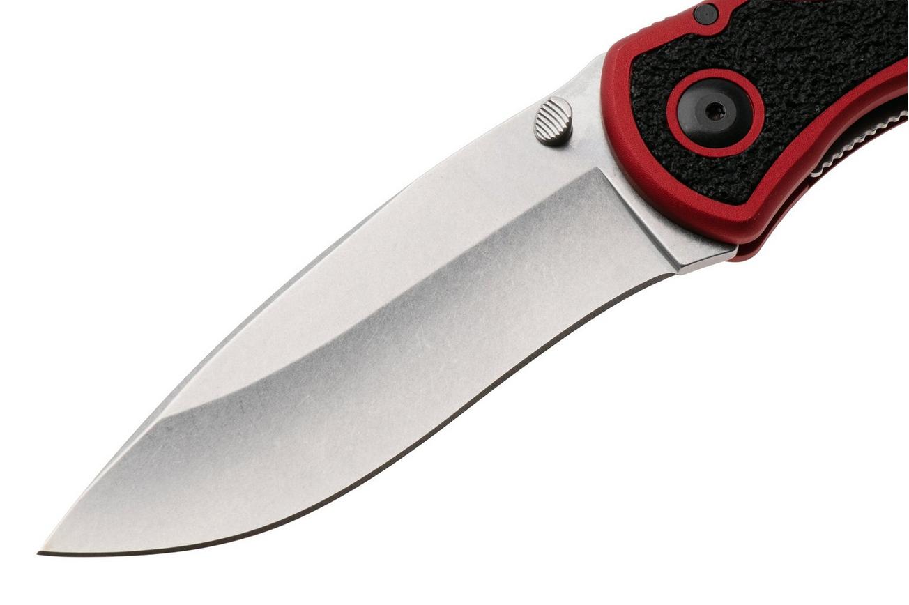 Kershaw Blur 1670RDSW, Stonewashed 14C28N, Red Aluminum zakmes, Ken Onion design
