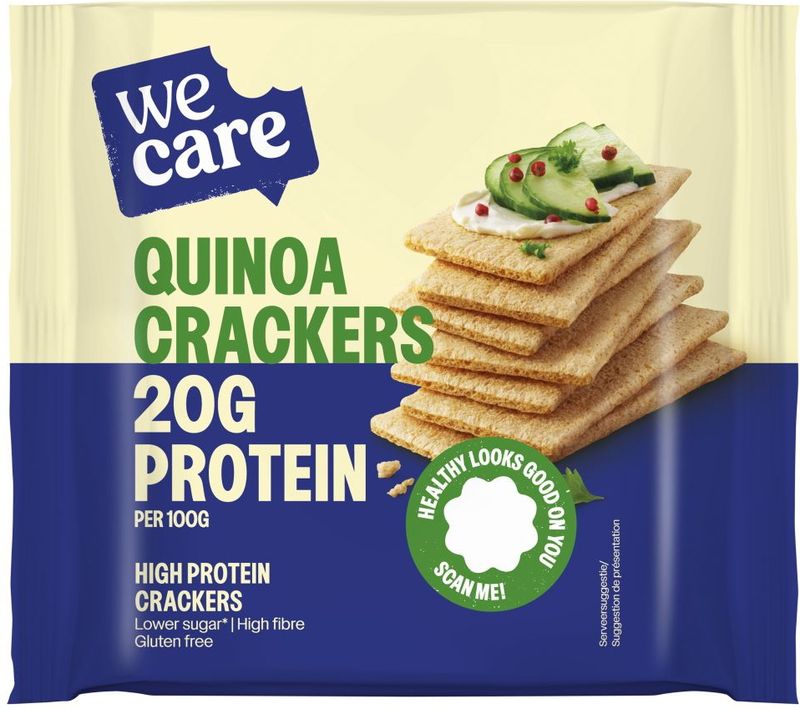 We Care - High Protein Quinoa Crackers - 100 Gram - Gezonde Snack