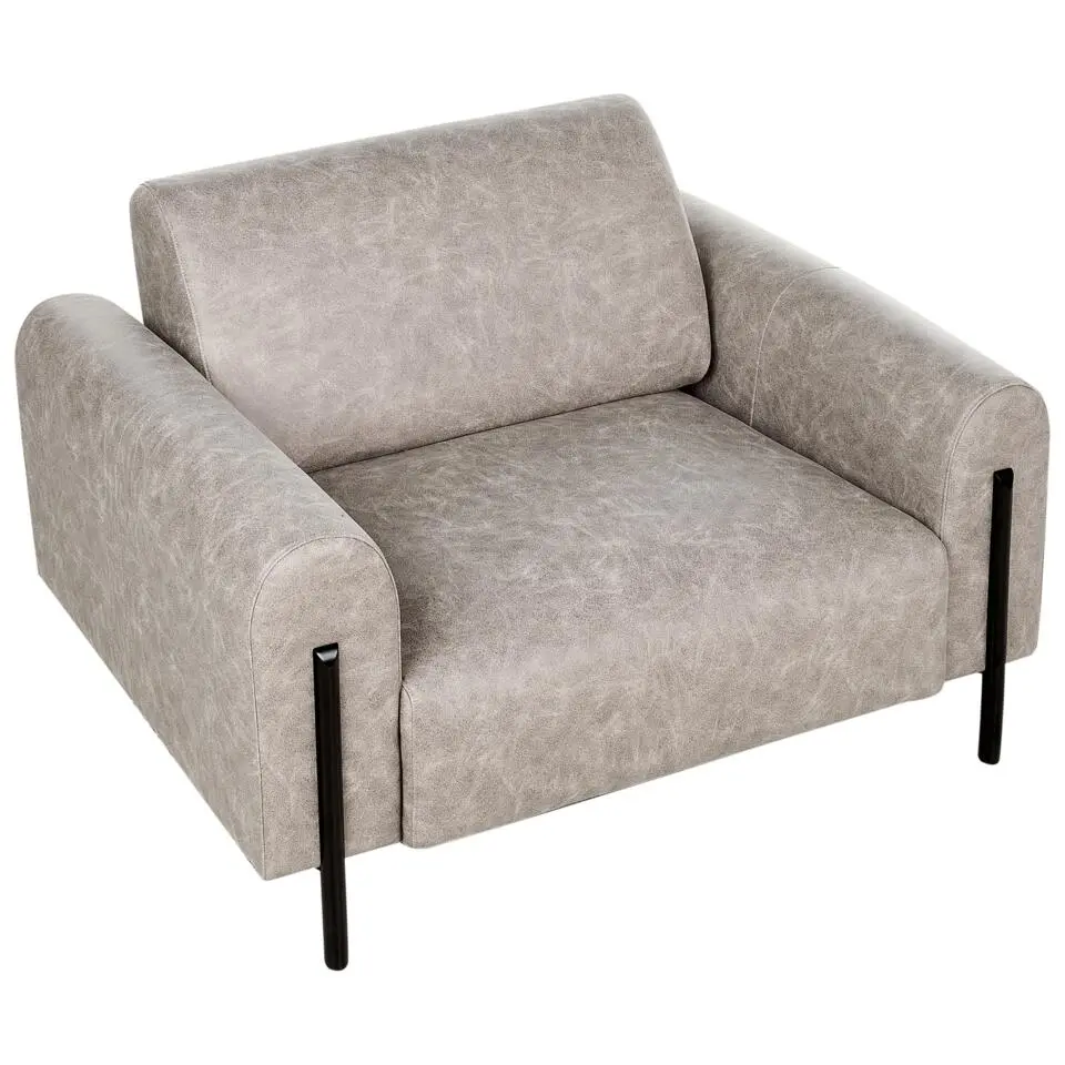 ASKIM - Fauteuil - Grijs - Polyester
