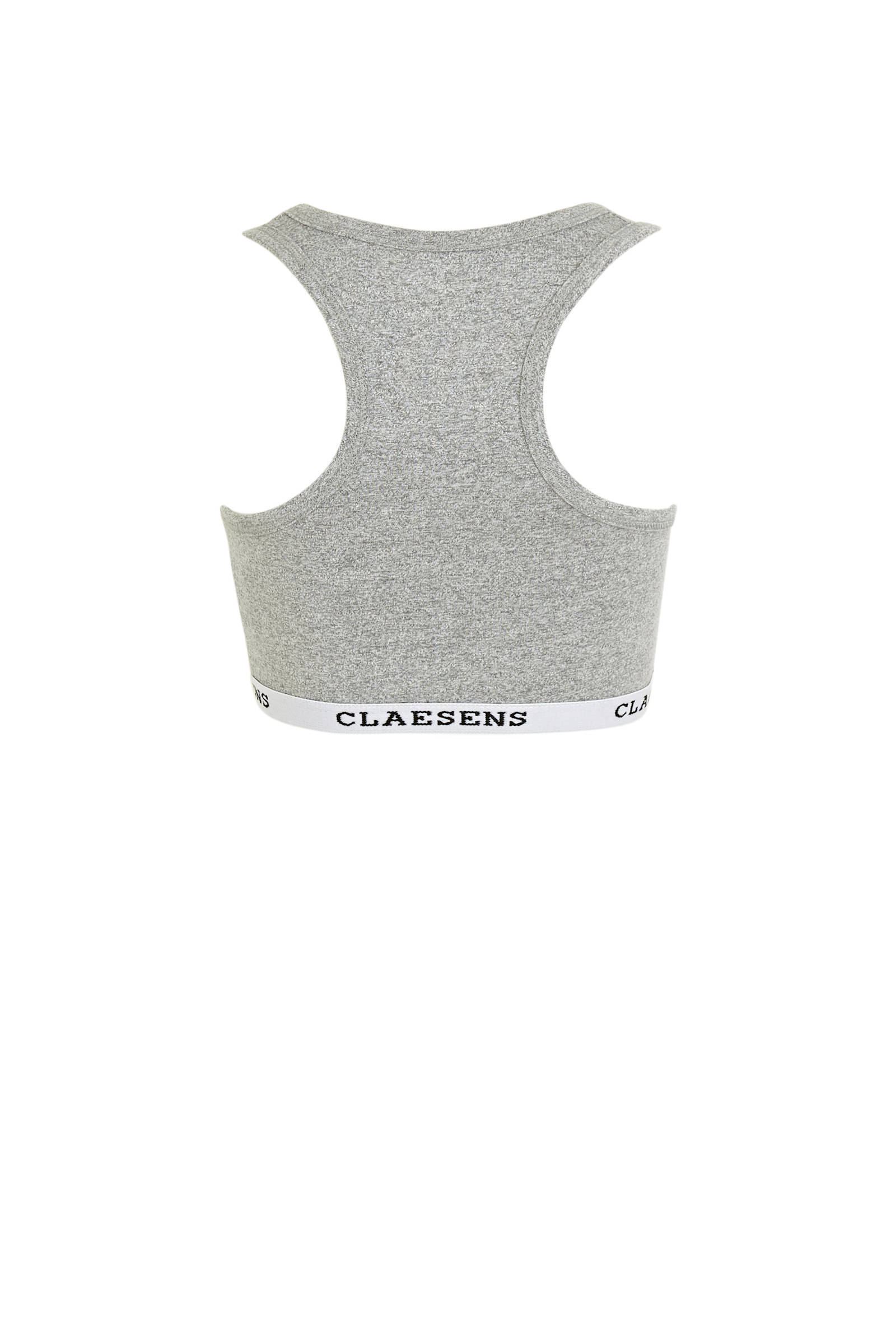 Claesen's bh top grijs melange/wit