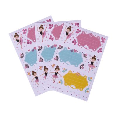 Apli Danseuses - 9 Étiquettes scolaires - 36 x 81 mm