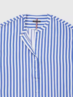 Blusa de manga curta com listras adaptáveis