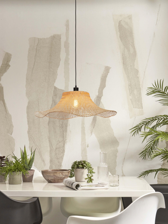 Good&Mojo Ibiza hanglamp Ø65 large zwart/naturel