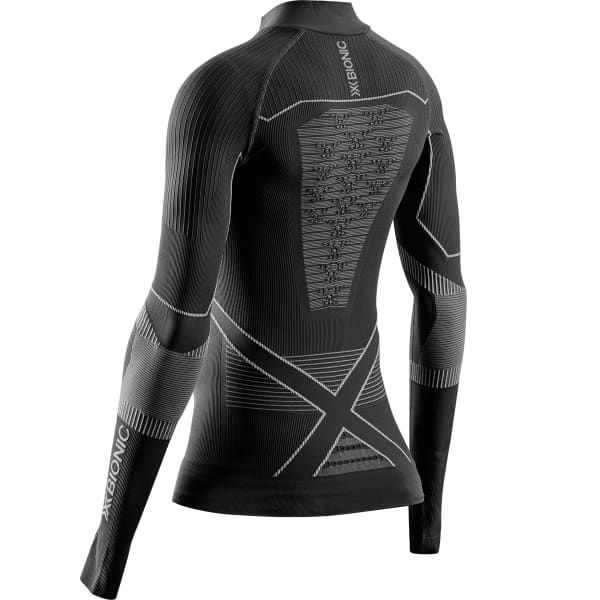 T-shirt thermique X-BIONIC ENERGY ACCUMULATOR LIGHT SHIRT LS 1/2 ZIP WMN X BLACK/LIGHT GREY