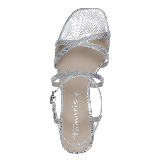 Tamaris Højhælede Sandaler, Silver Struct., 38