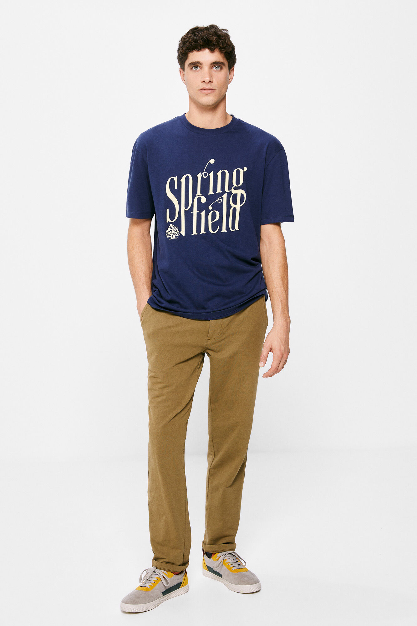 Camiseta Springfield - azul médio