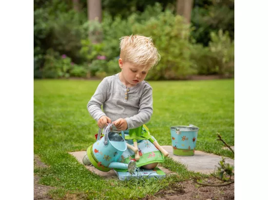 Arrosoir en fer pour enfant imprimé insectes - Bleu - 1,3 L