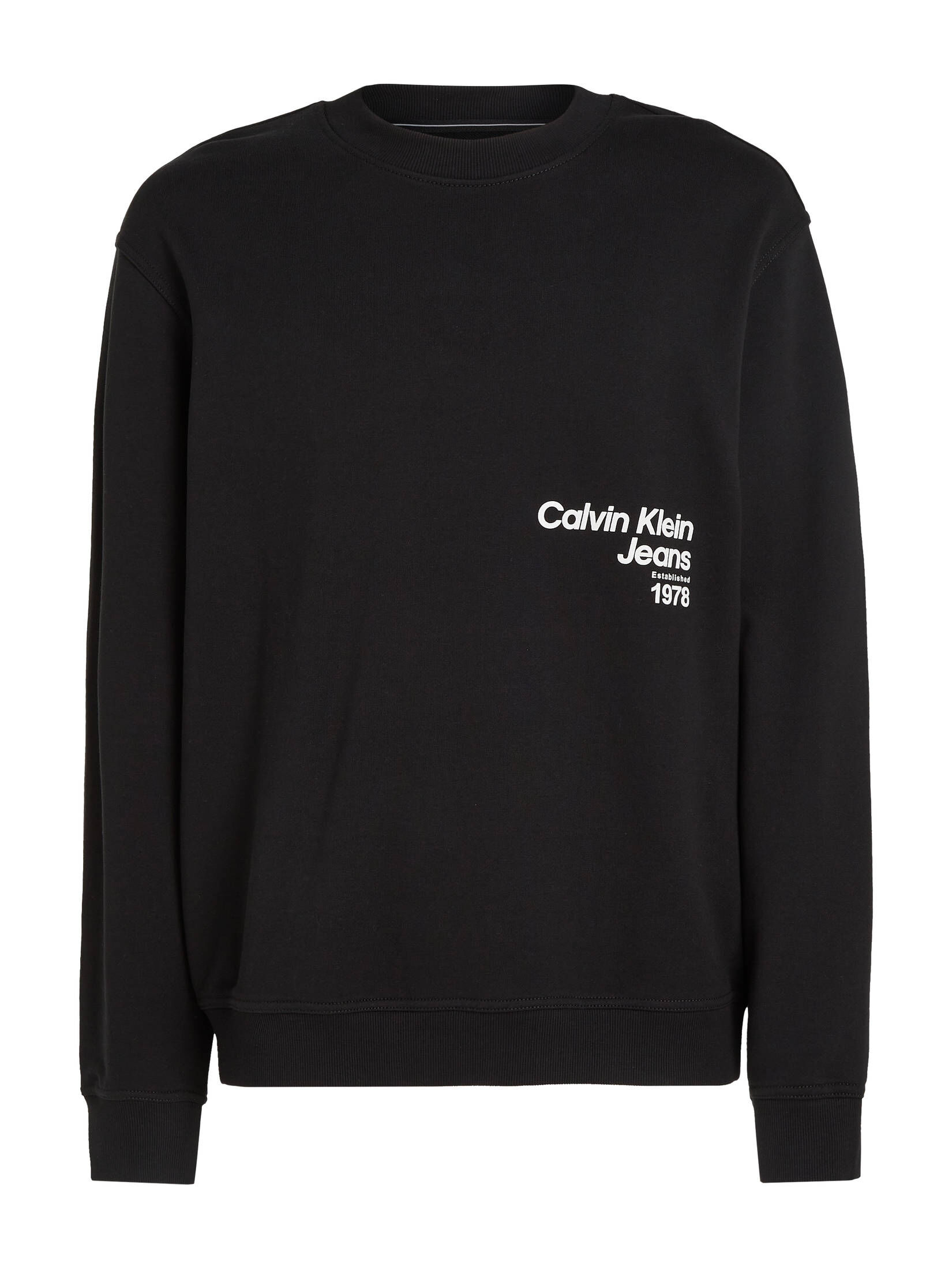 CALVIN KLEIN JEANS| Herren Sweatshirt DIFFUSED LOGO CREW NECK