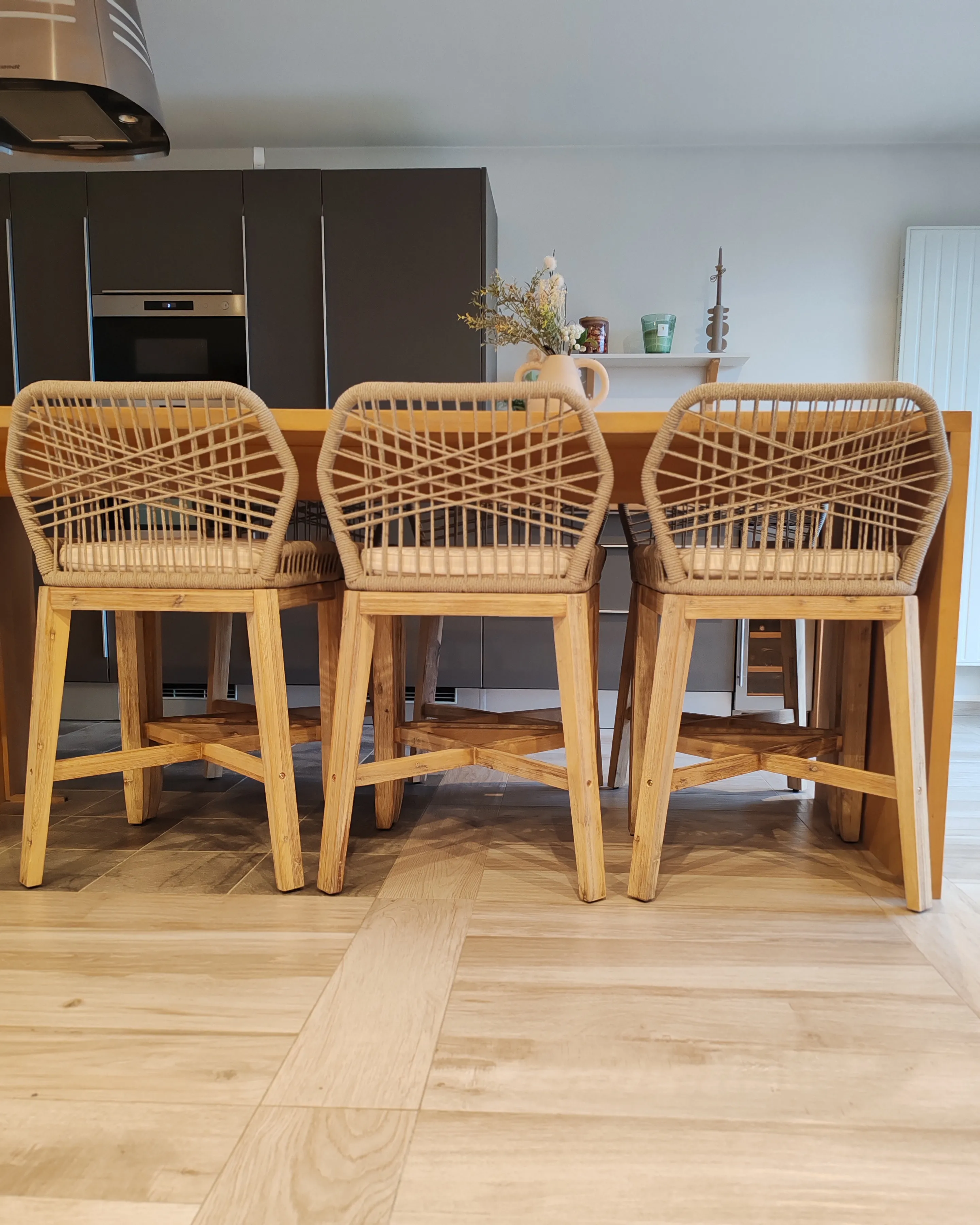 Set van 2 tuinbarkrukken TALAMONE Acaciahout Beige