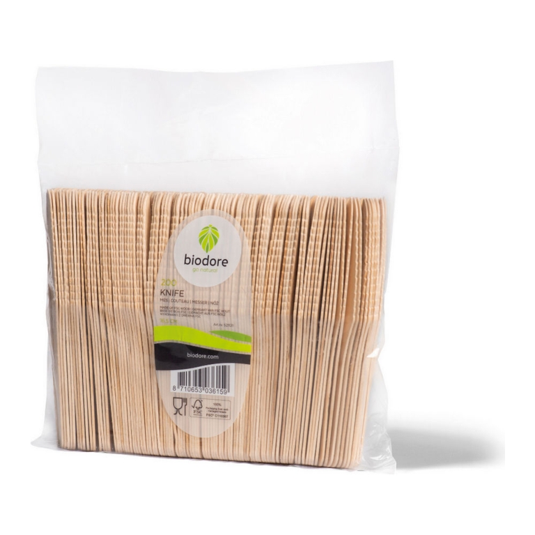 Biodore mes hout 200 stuks