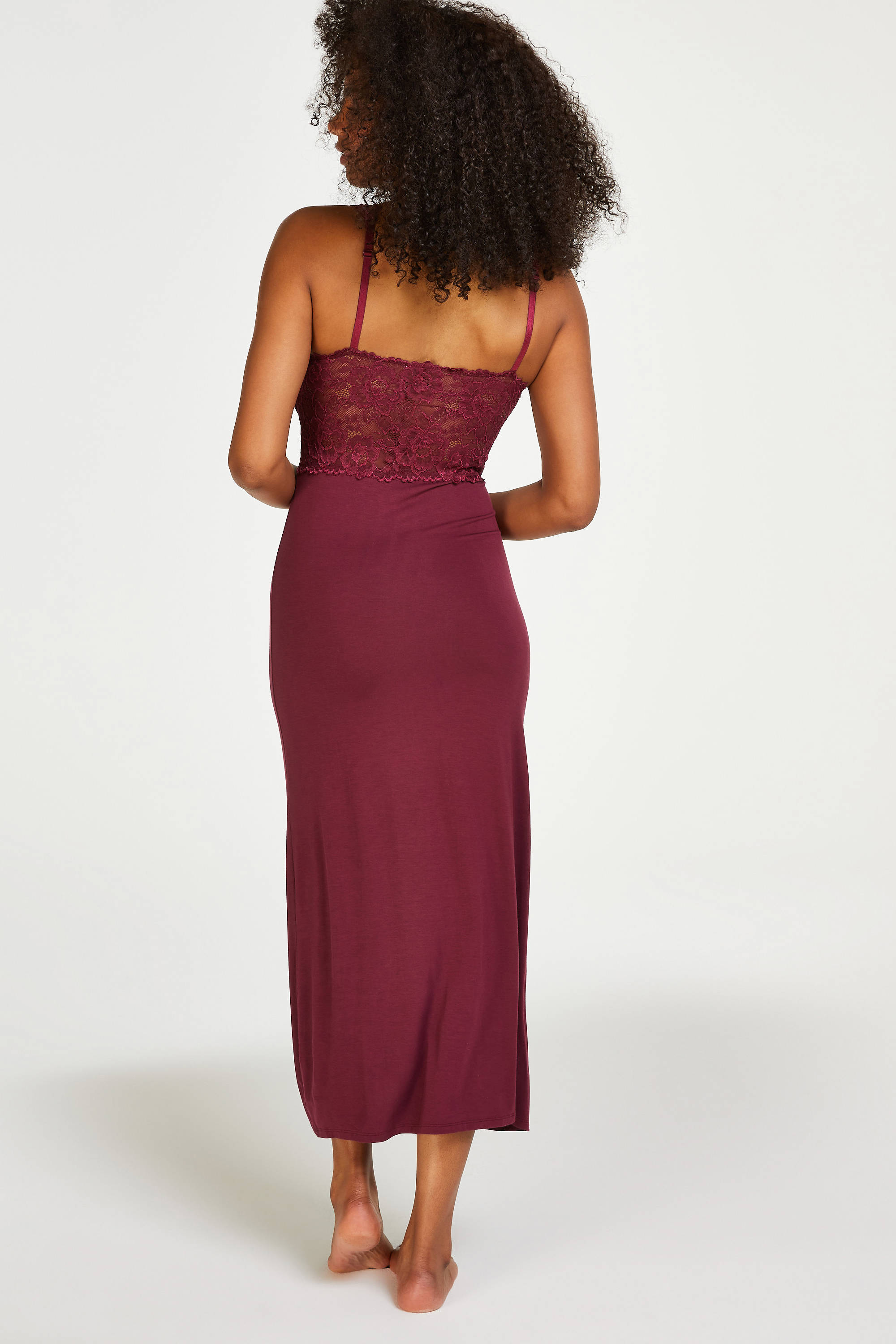 Hunkemöller slipdress Nora donkerrood