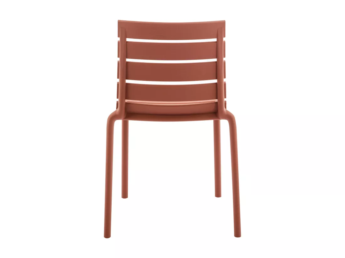 Lot de 2 chaises de jardin empilables en polypropylène - Terracotta - PANDJI de MYLIA