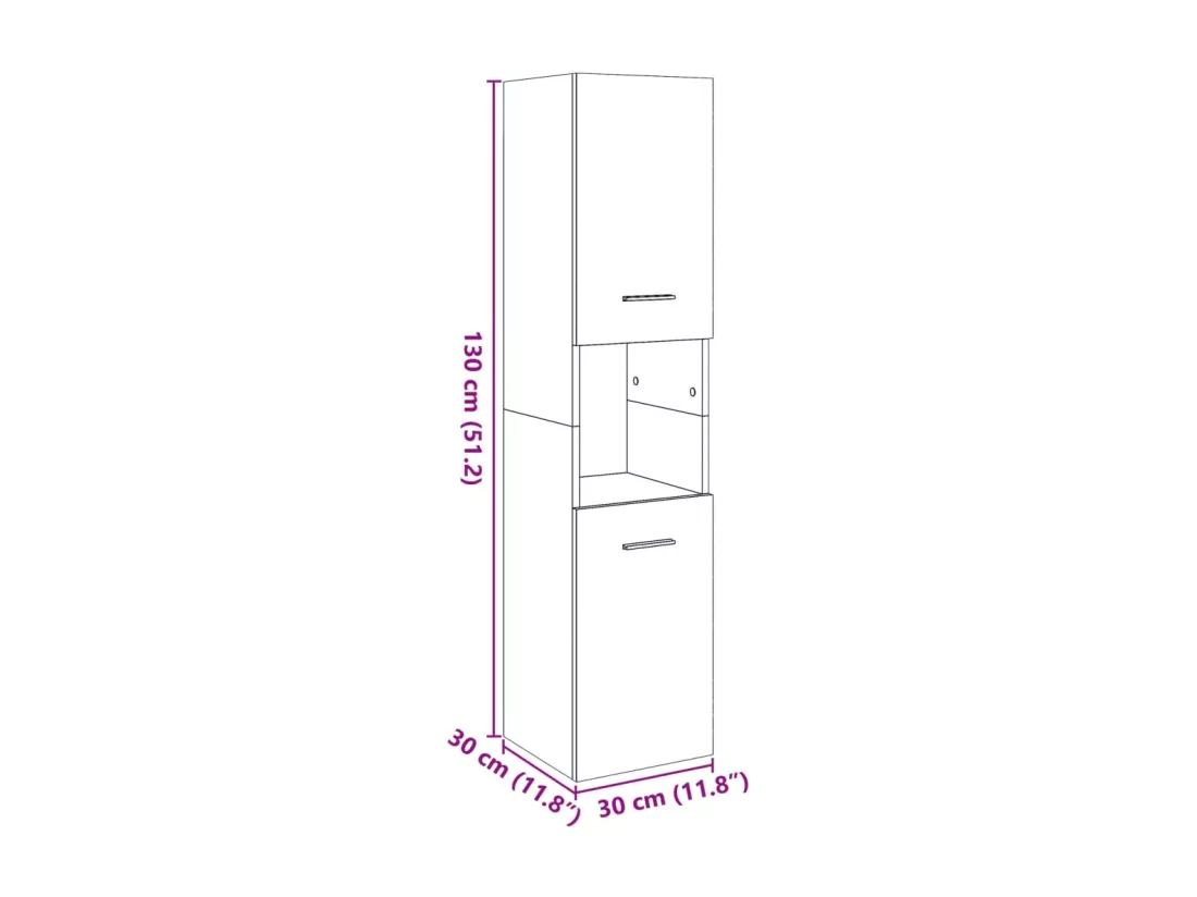 Armoire de salle de bain suspendue gris béton bois d'ingénierie