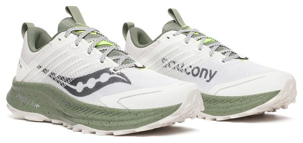 Chaussures Running Saucony Ride TR2 Blanc/Kaki Homme