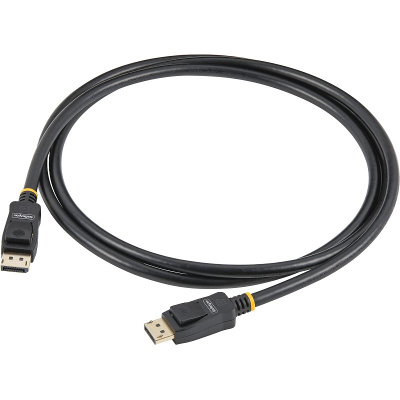 StarTech.com Câble DisplayPort Certifié VESA de 2m - Lot de 10 - Cordon DisplayPort 1.2 avec Loquets, 4K 60Hz UHD, Câble DP à DP pour Moniteur, Connecteurs DP à Loquets