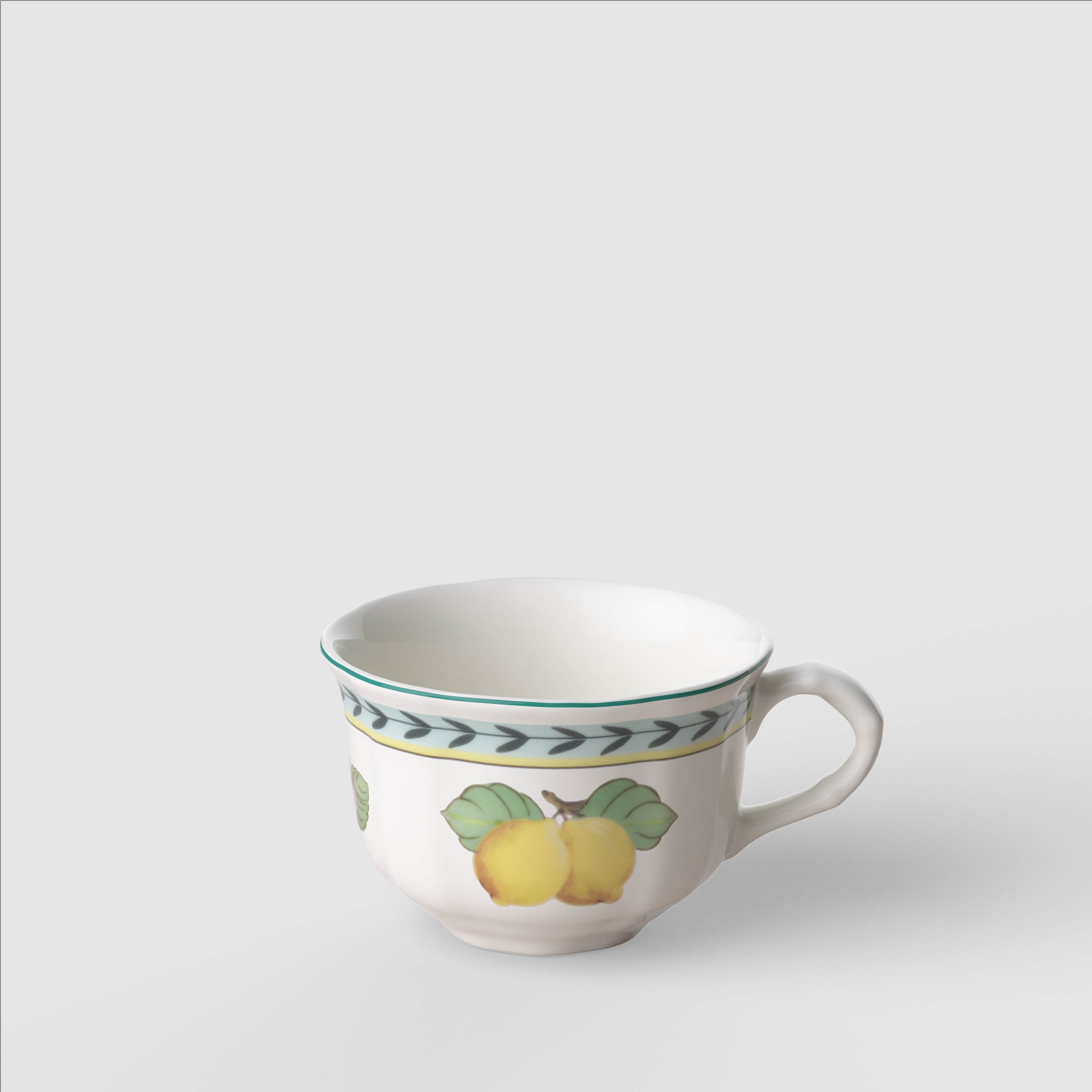 French Garden Tea cup Multi-colored, 4.4 oz, Premium Porcelain