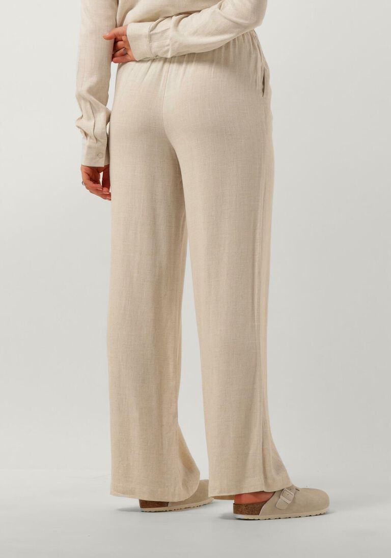 SELECTED FEMME beige selected femme wijde broek slfviva-gulia hw long linen pant noos