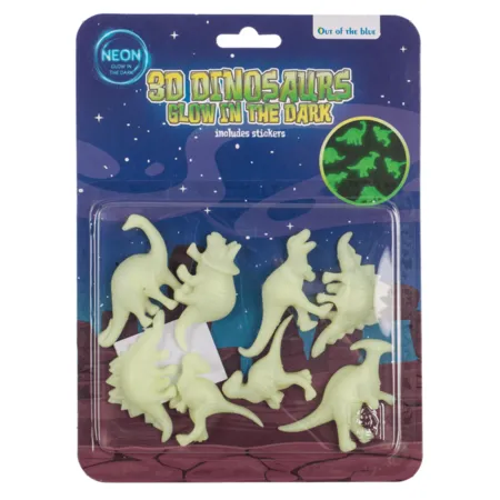 Out of the Blue 3D-Dinosaurier, Glow in the Dark, 8er Set