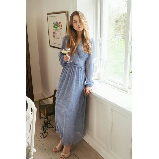 Neo Noir Nomo Glitz Kjole, Light Blue, 36