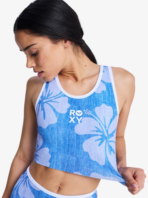 1mm Rise Natural Top en néoprène réversible Bleu Femme