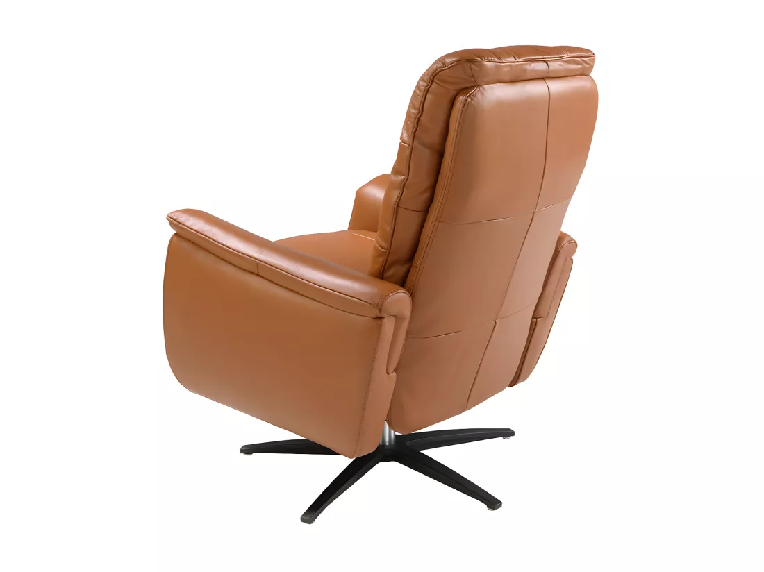 Fauteuil pivotant en cuir marron 5117 ANGEL CERDA