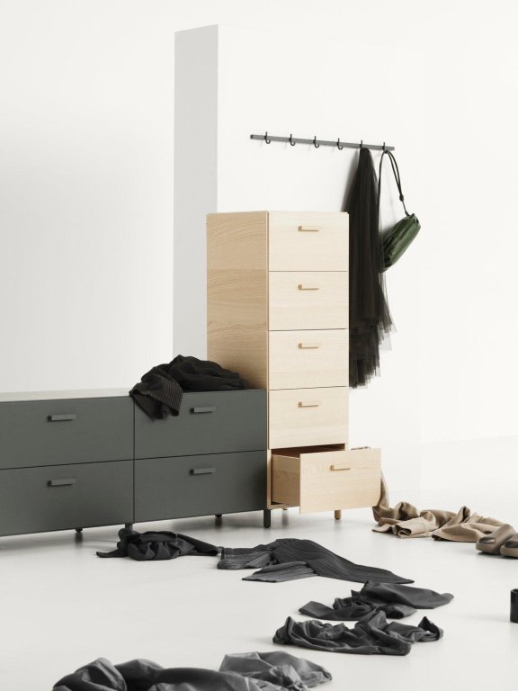String Furniture Relief low ladekast 123x46,6 essen