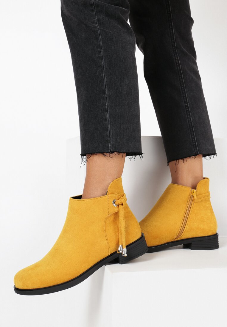 Boots femme jaunes Dezara
