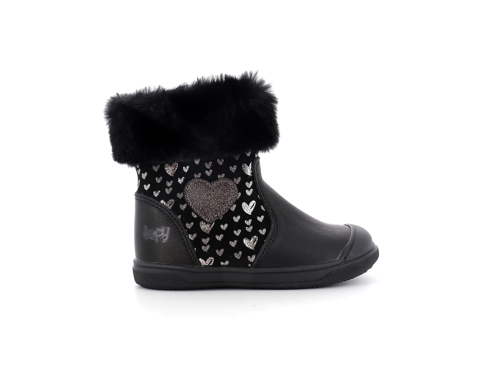 Bopy-ROSALIA SP Matières combinées Noir Argent