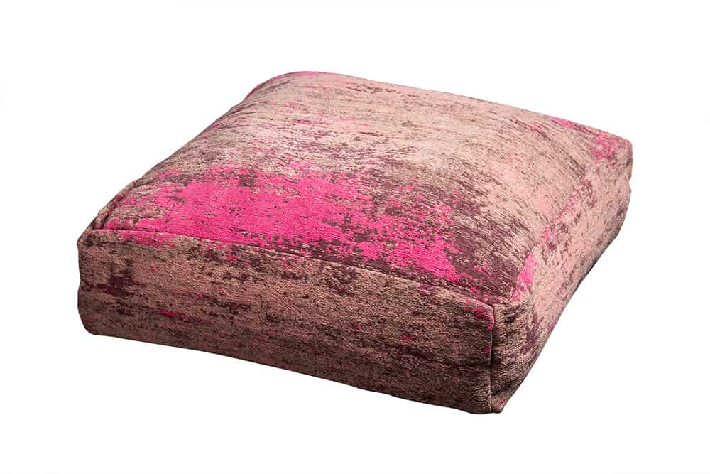 Design Bodenkissen XL MODERN ART 70cm rot pink abstraktes Muster Sitzpouf