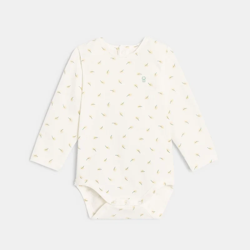 Salopette en tricot et body en coton verte naissance Vert