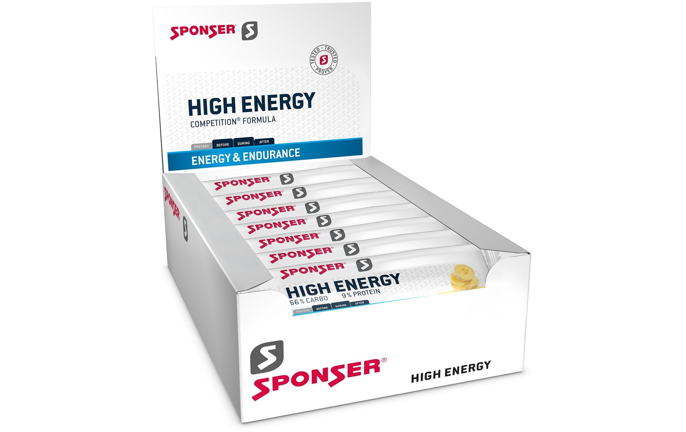 Riegel High Energy Bar Banane, 30 StückEnergieriegel für Sportler, Display mit 30 Riegel