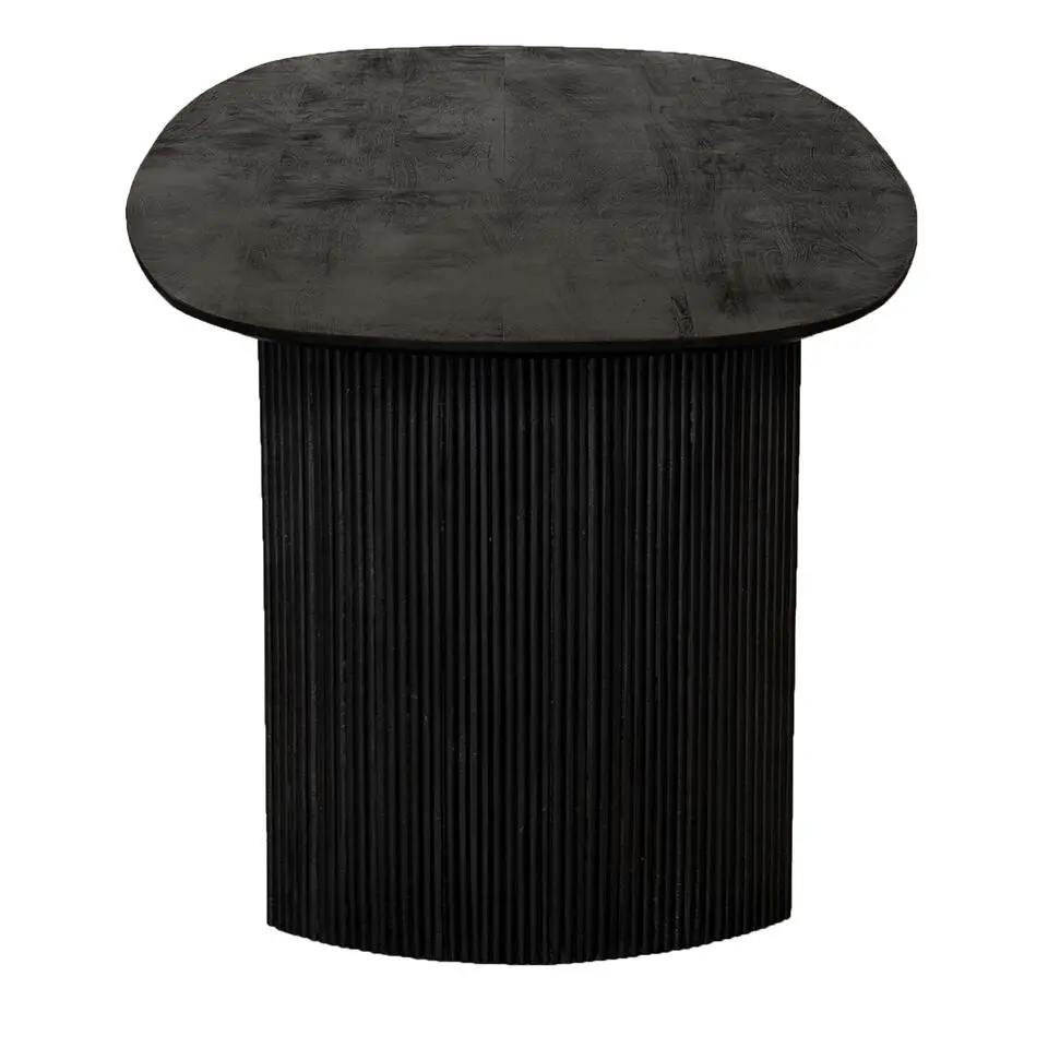 Eettafel Deens Ovaal 200cm - Zwart Mangohout - Feline