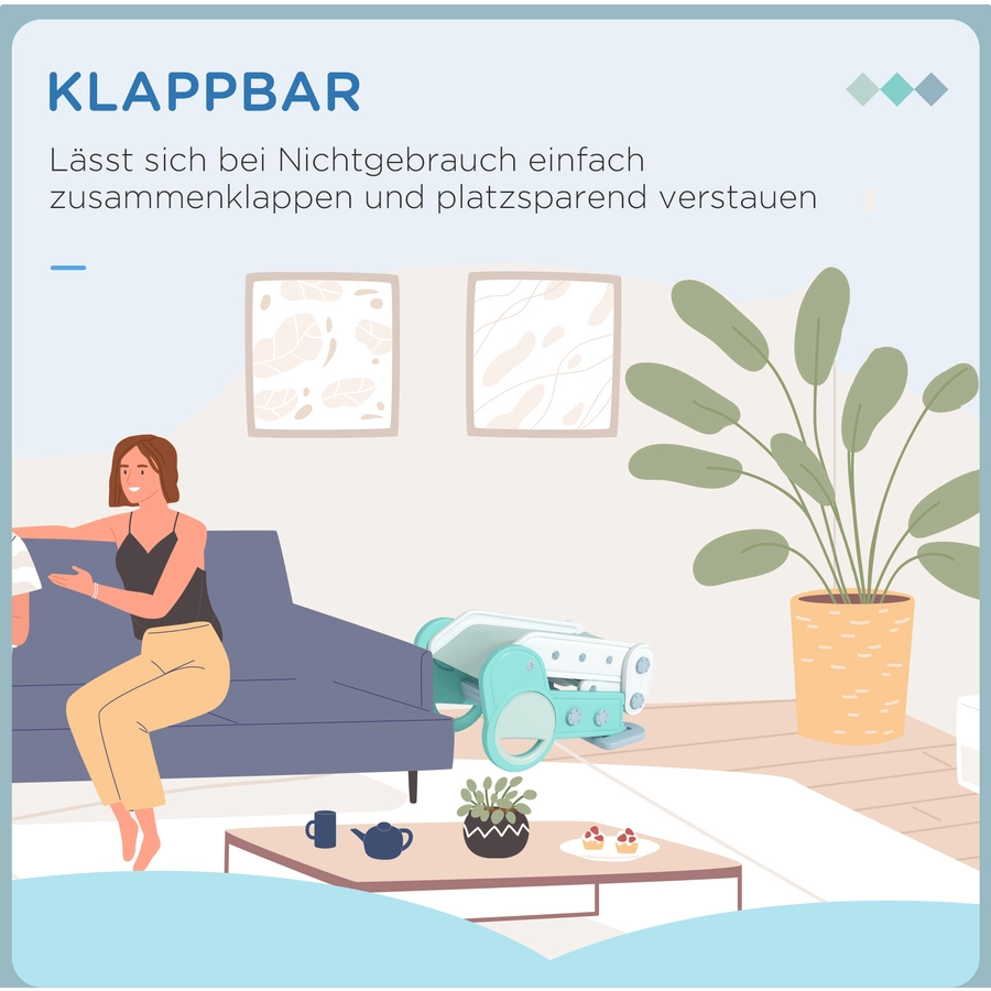 AIYAPLAY Kinderrutsche mit rutschfester Leiter grün
