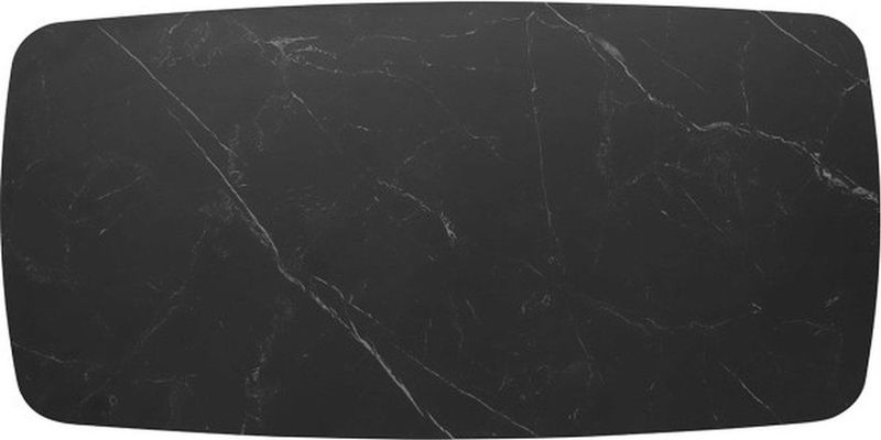 Eettafel - Zwart - Stenen - 180 cm x 90 cm x 76 cm
