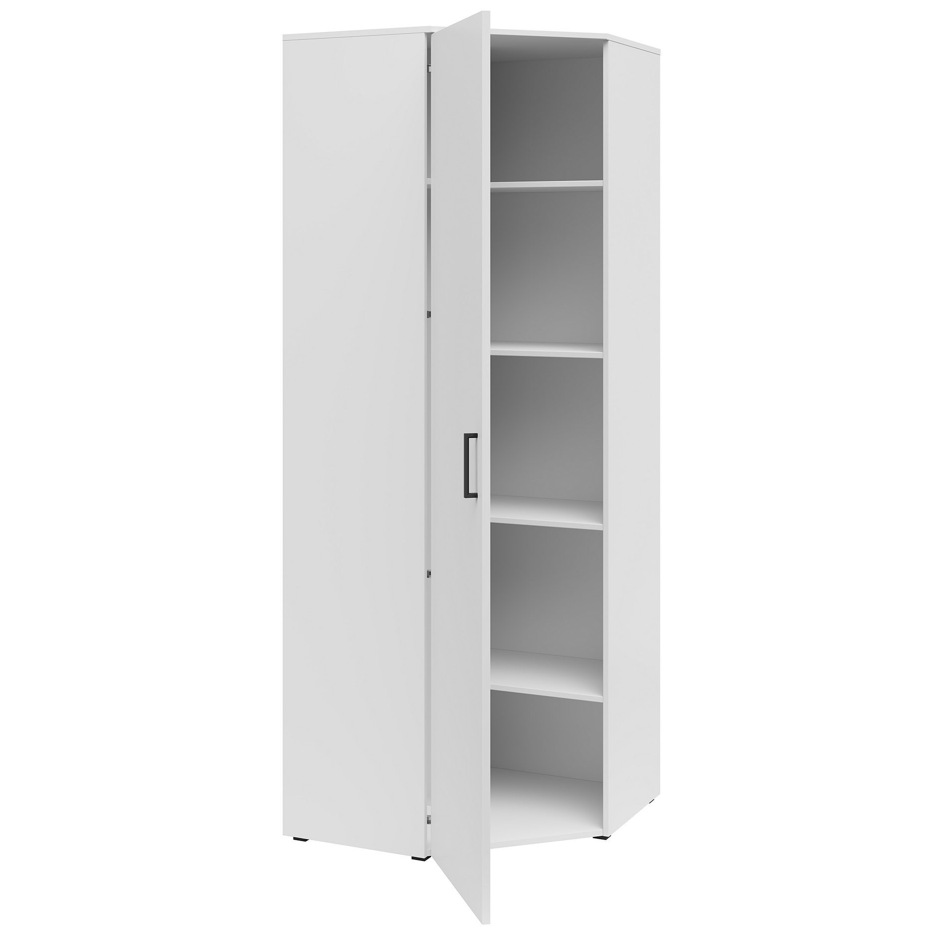 Eckschrank - weiß - Breite 101 cm