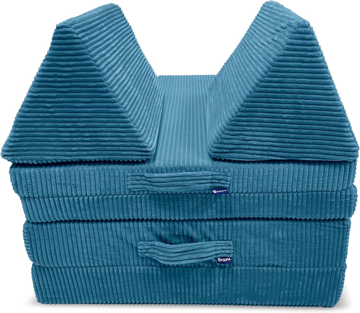 Bruni Spielsofa Cord für Kinder in Blau - großes XXL-Sofa fürs Kinderzimmer, Schlafsofa mit abnehmbarem, flauschigem Cord-Bezug, in Österreich entwickelt