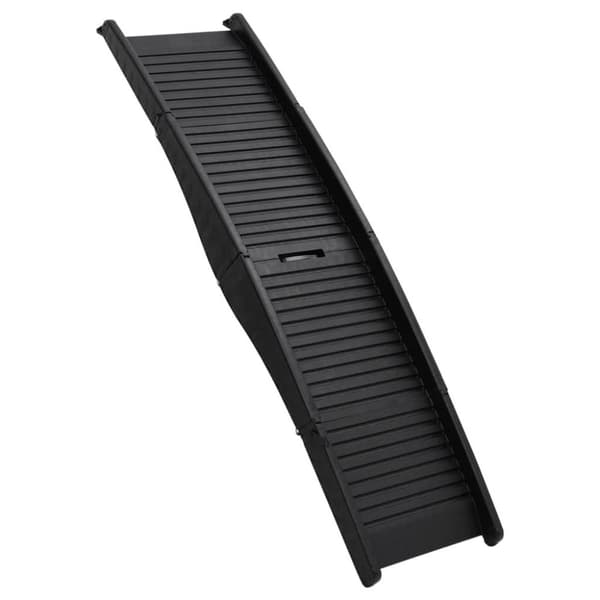 vidaXL Sammenleggbar hunderampe svart 153x40x12,5 cm plast