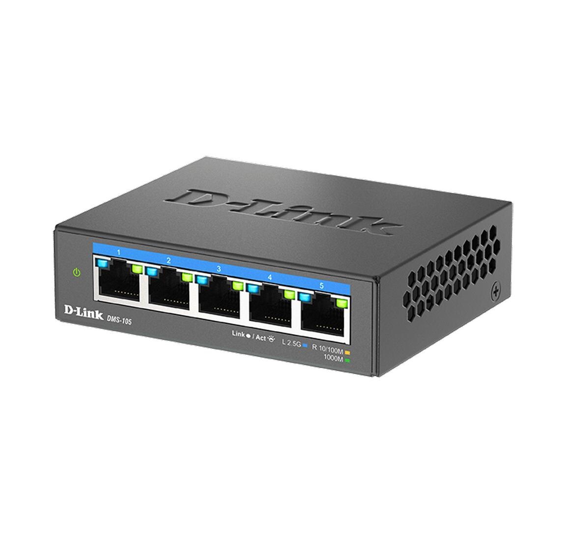 Switch DMS-105/E 5 Port<br>5-Port 2.5G Multi-Gigabit Desktop Switch