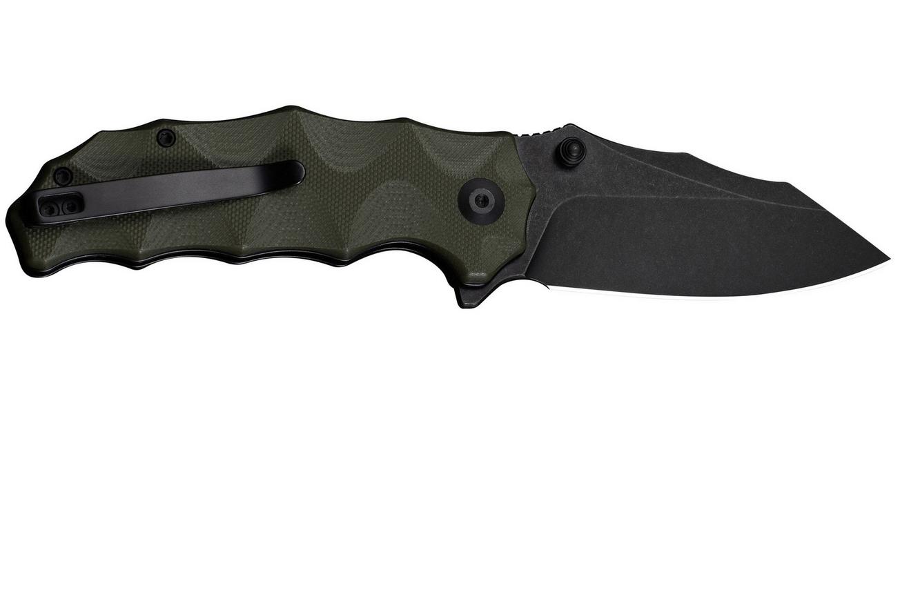 Civivi Natterjack C24028-1 Blackwashed 14C28N, Green G10, zakmes