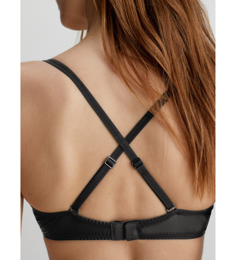 Sutiã invisível Calvin Klein Sheer Marquisette, preto