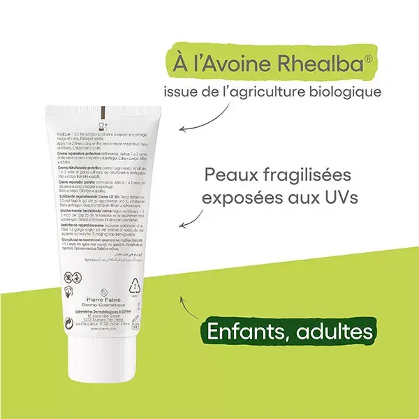 A-Derma Epitheliale AH Creme Reparador Ultra Protetor Anti-Marcas FPS 50+ 100ml