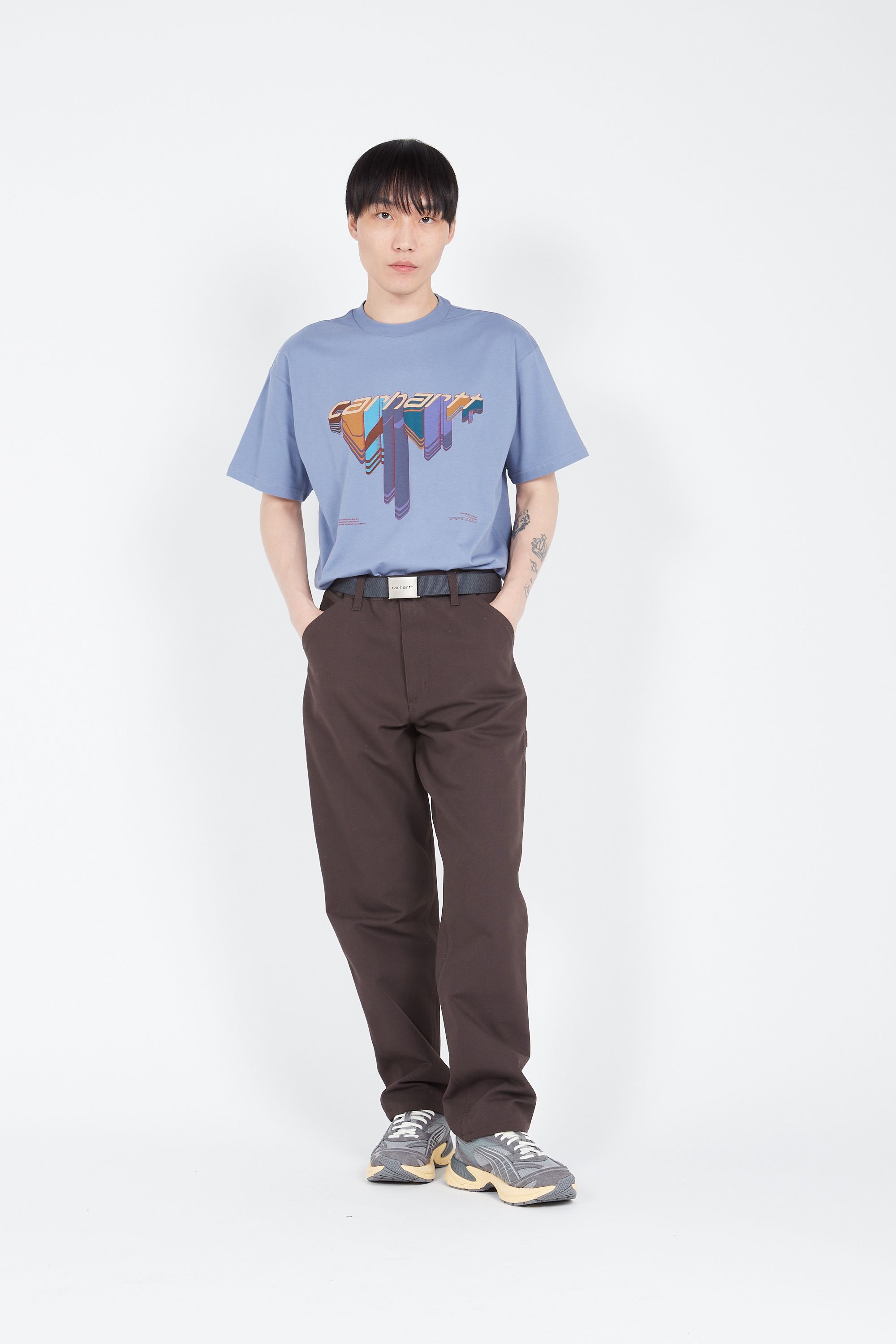 CARHARTT WIP Pantalon Single Knee Marron