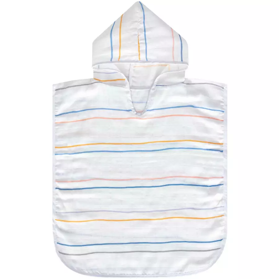 hibboux® Badeponcho Musselin Stripe Multicolor