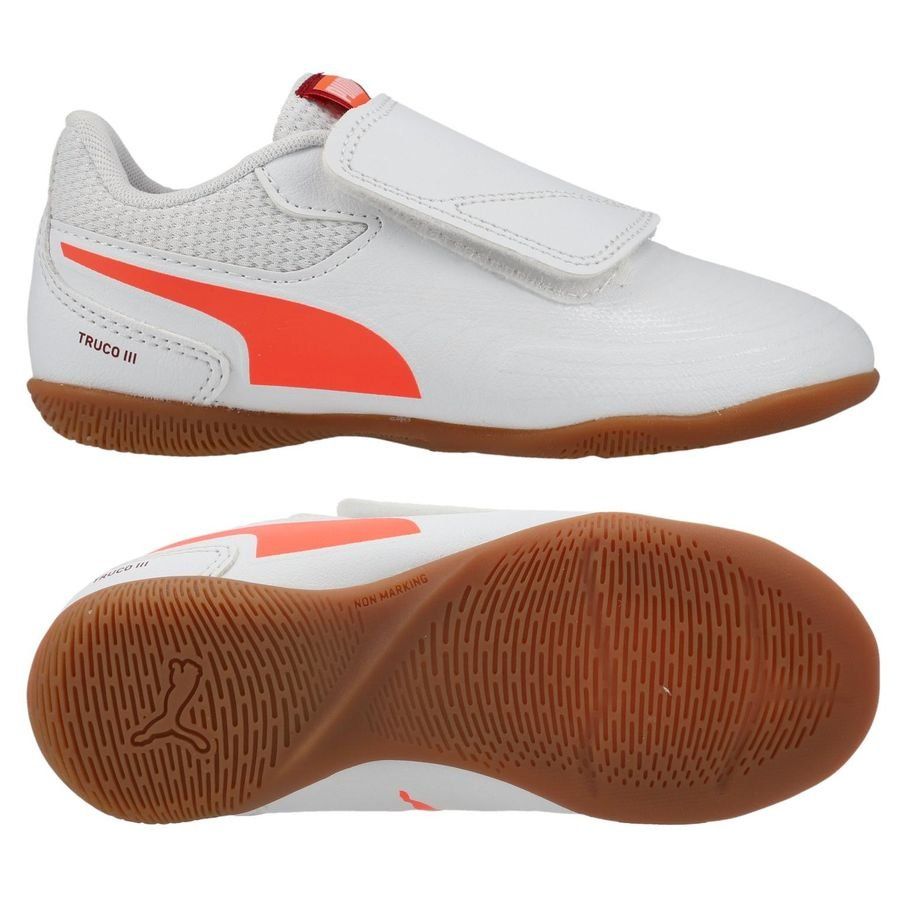 PUMA Truco III Velcro IT - Blanc/Glowing Red/Noir Enfant