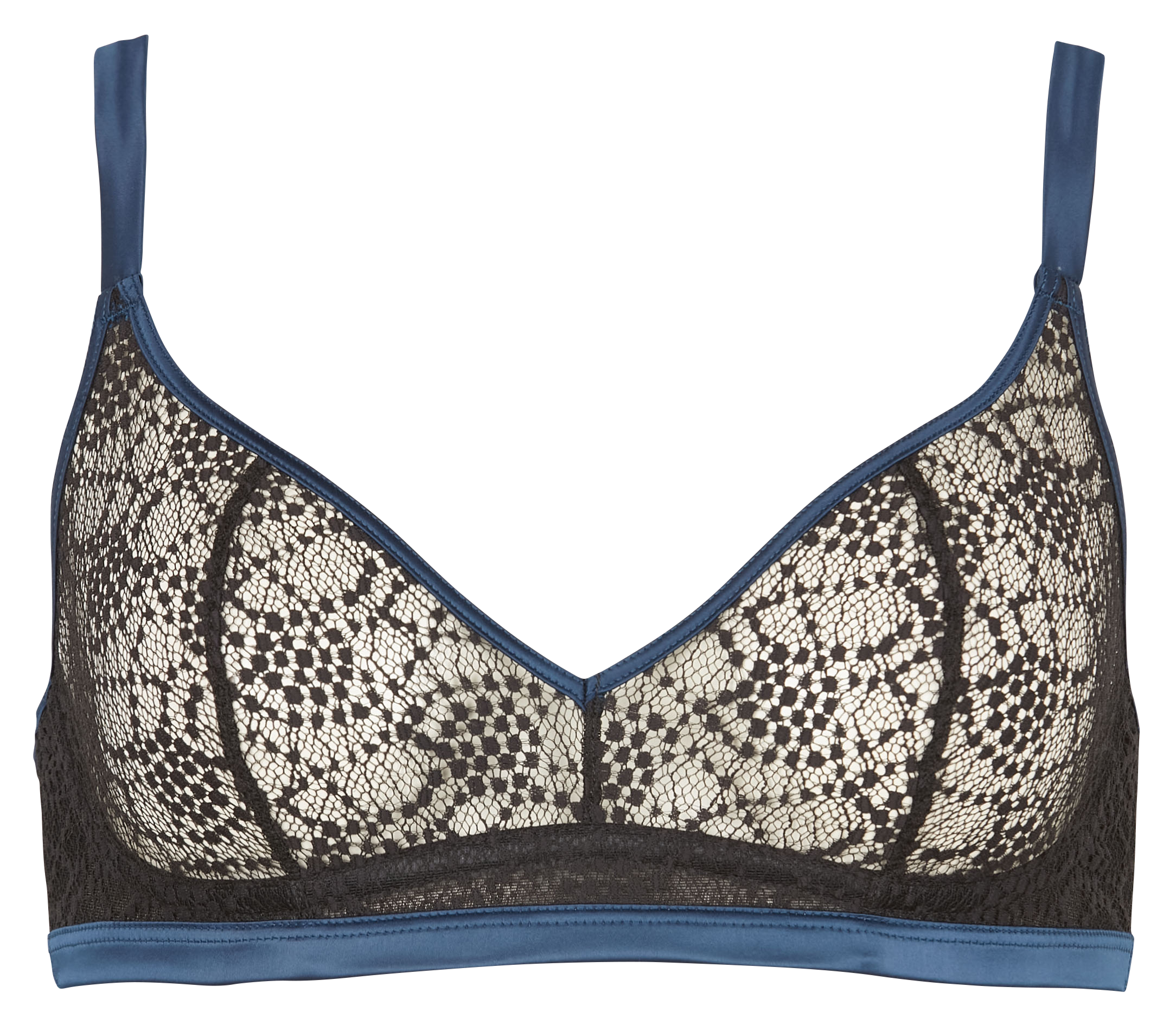 Soutien-gorge triangle en dentelle | Noir