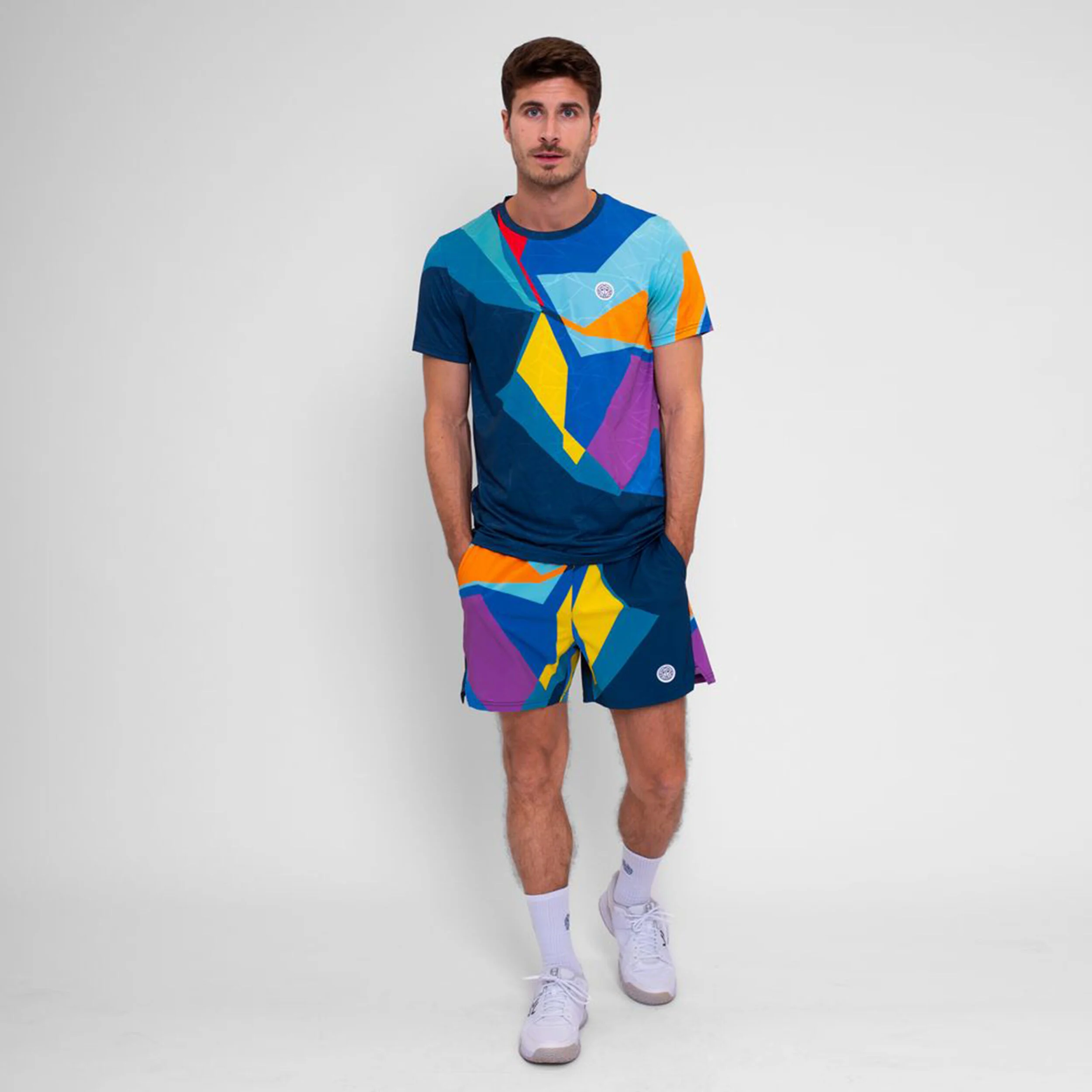BIDI BADU Twiggy Shorts Hommes - Bleu Foncé , Multicouleur