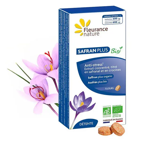 Fleurance Nature - Estresse - Açafrão Orgânico Plus - 15 cápsulas